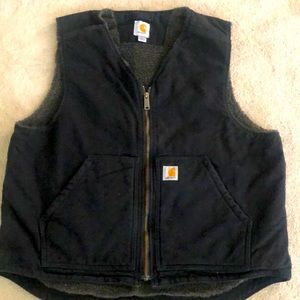 Men’s Carhartt fleece lined V-zip vest. L